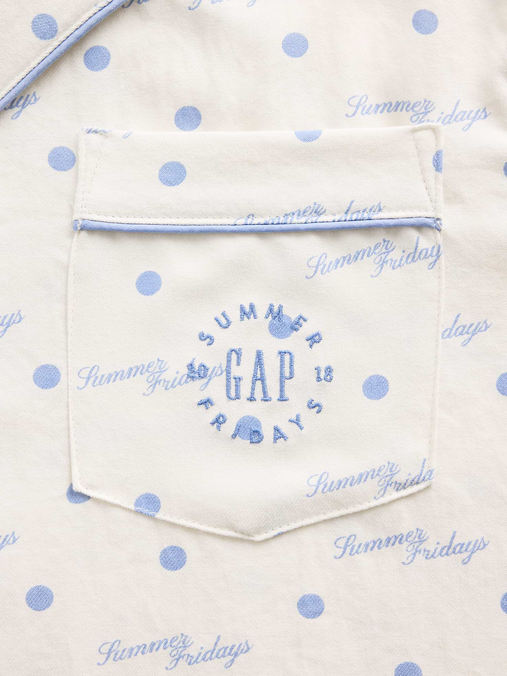 Image number 6 showing, Gap × Summer Fridays Relaxed Flannel Dotted PJ Shirt
