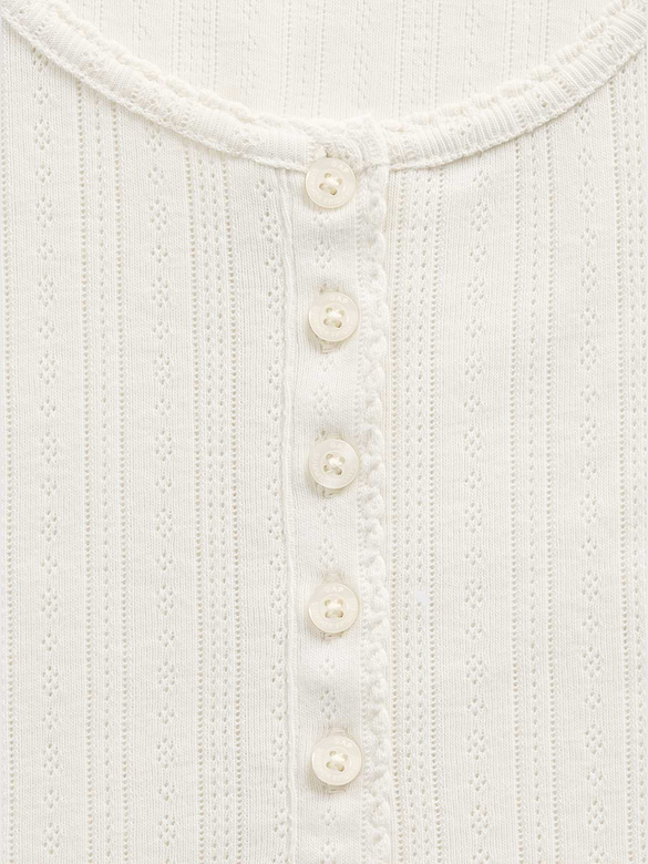 Gap × Summer Fridays Pointelle Henley PJ Top
