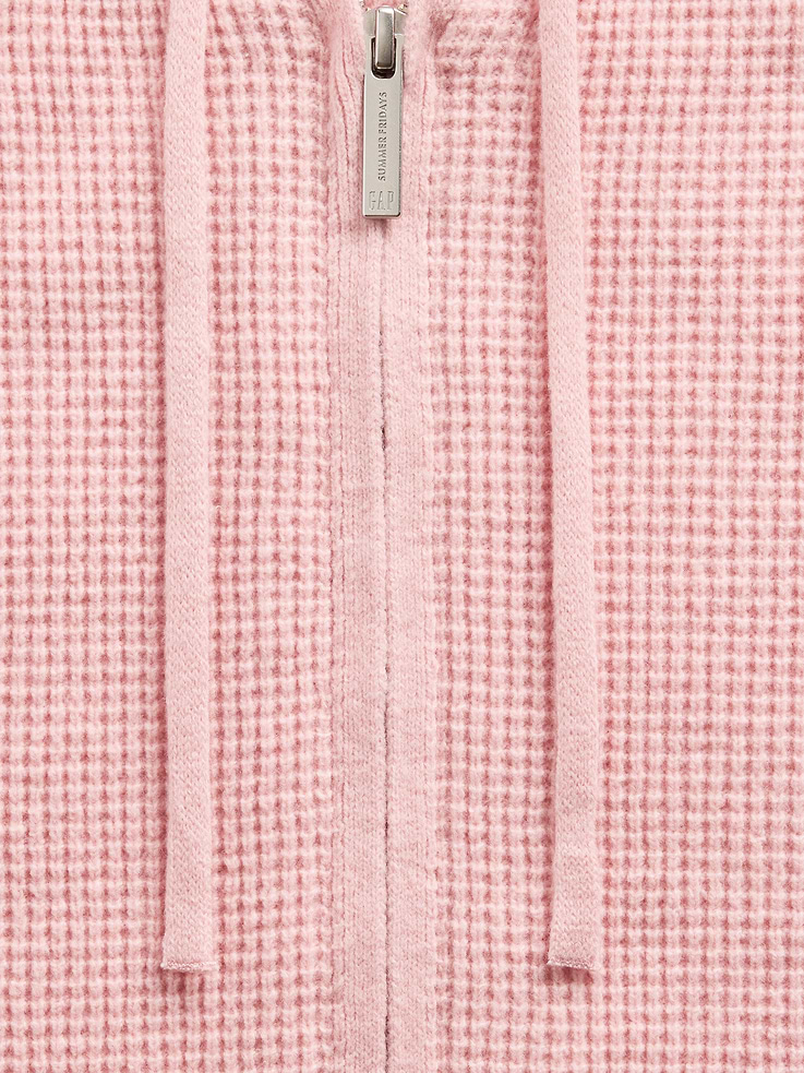 Image 4 of 6, Gap × Summer Fridays CashSoft Waffle Crop Hoodie