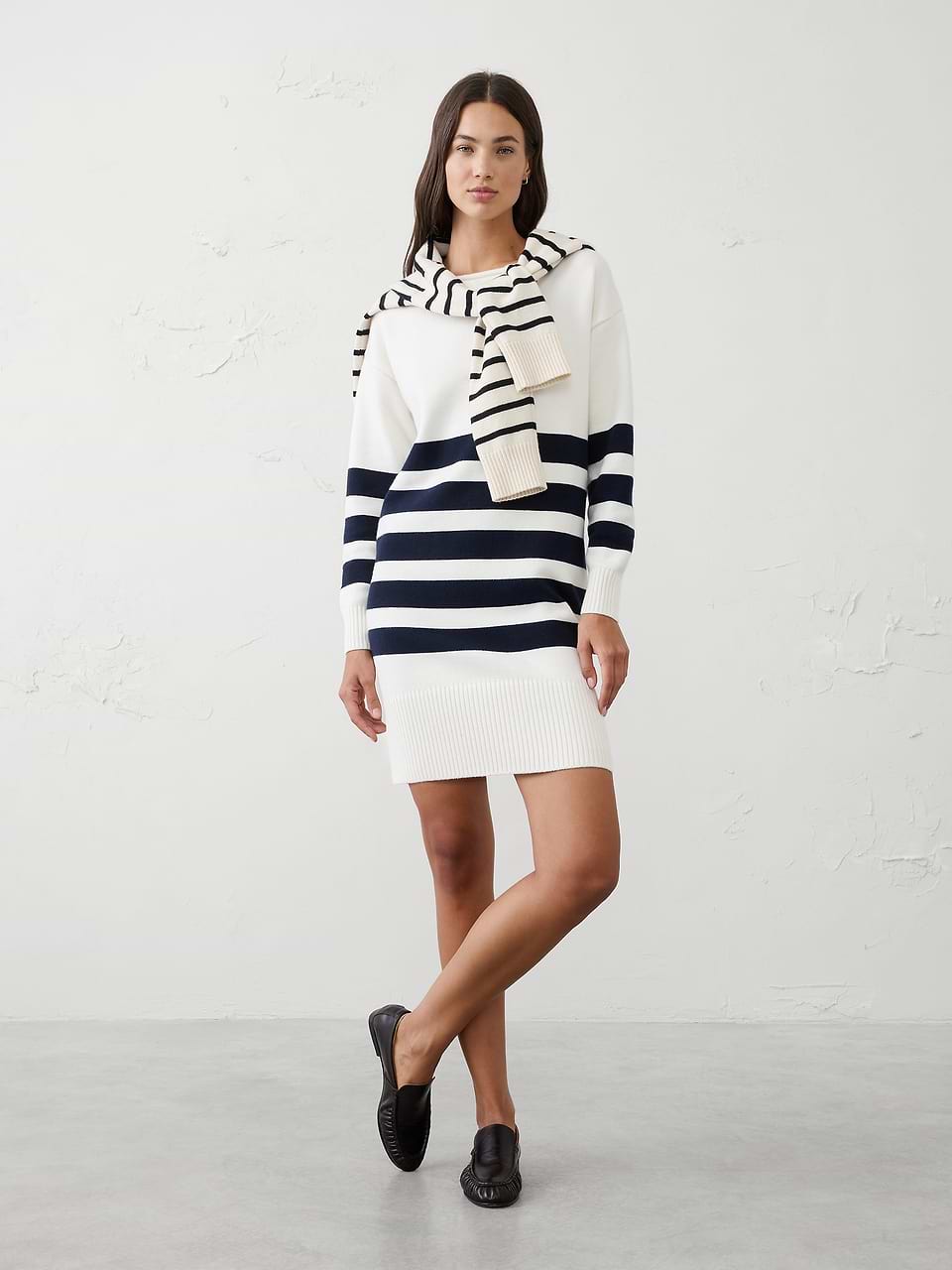 winter knit dress Boatneck Mini Sweater label_us_USA 2 DAY DELIVERY