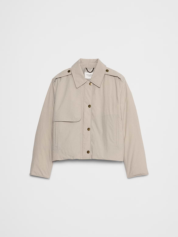Cropped Trench Filled Jacket
