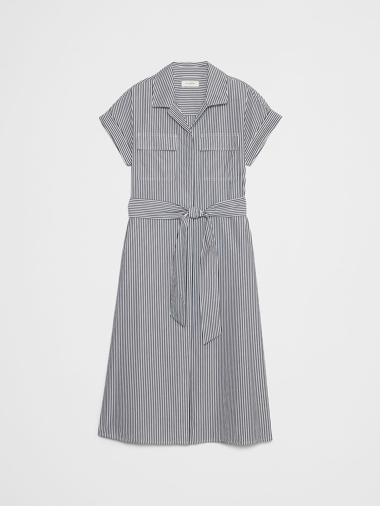 Image number 6 showing, Poplin Utility Midi Shirtdress