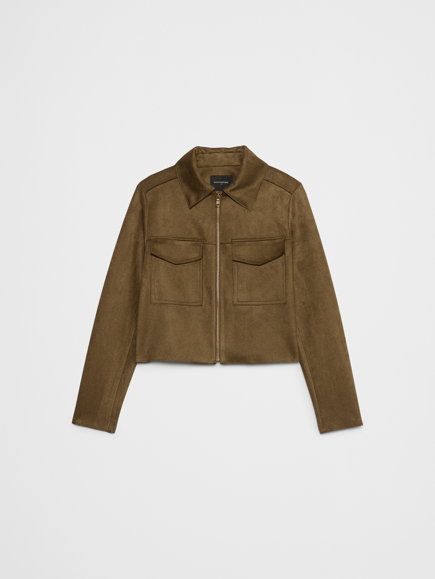 Image number 7 showing, Vegan Suede Cropped Jacket