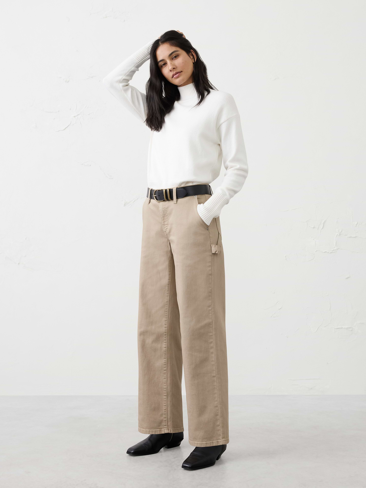 Image number 1 showing, Straight Mid-Rise Carpenter Jean