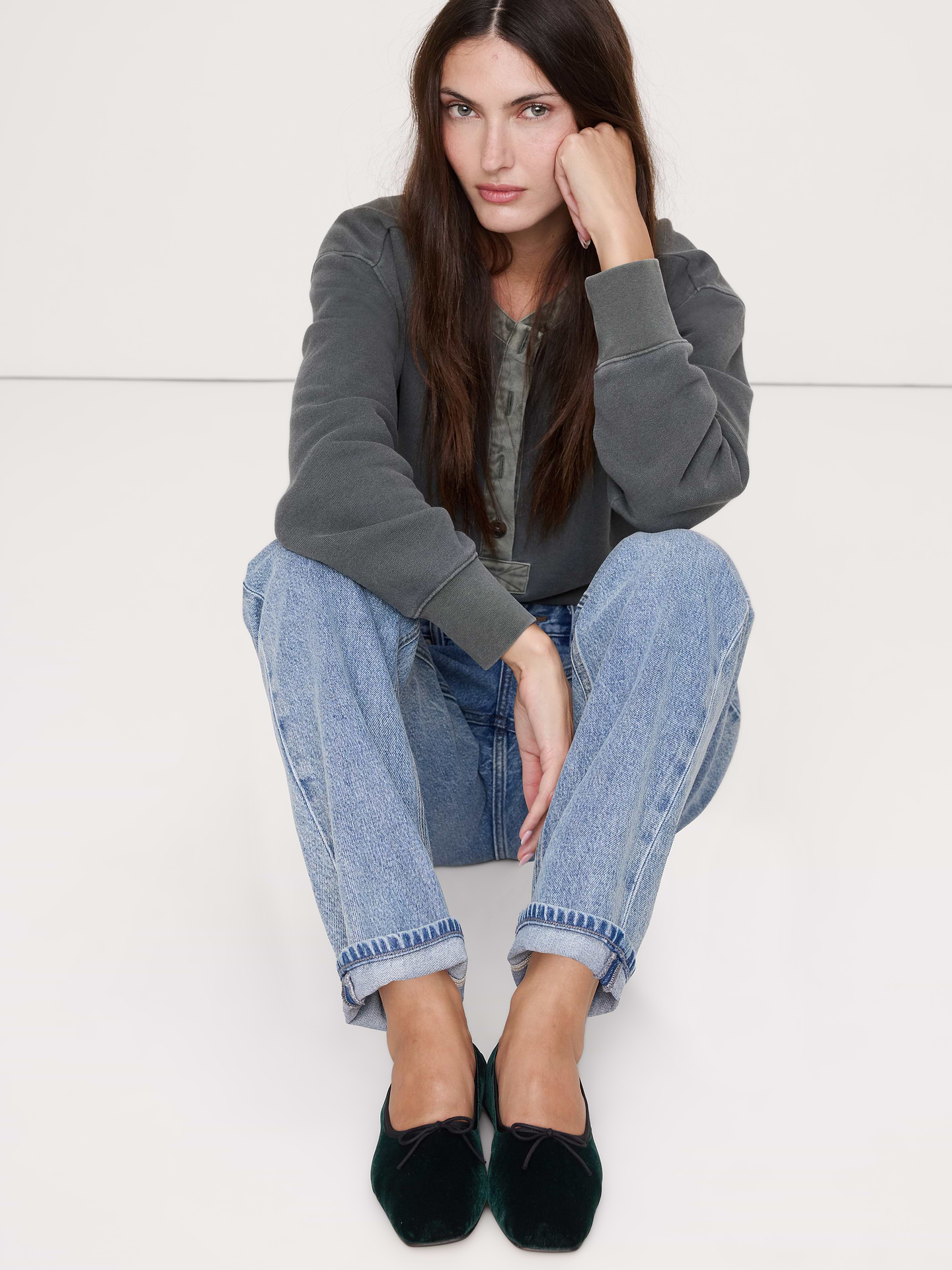 Image number 7 showing, Jada Velvet Square-Toe Flat by Freda Salvador