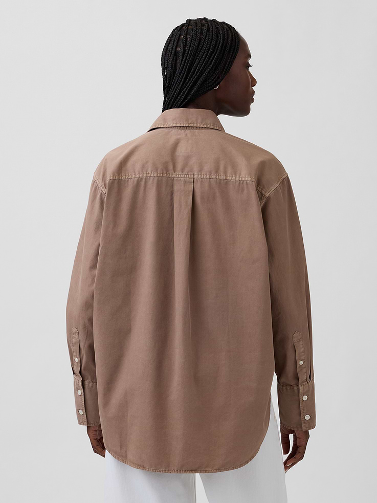 Image number 3 showing, Organic Cotton Poplin Big Shirt