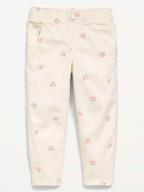 Printed Printed Pull-On Barrel-Leg Pants for Toddler Girls under $75 clearance