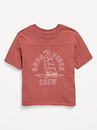 Image number 1 showing, Oversized French-Terry Graphic T-Shirt for Toddler Boys