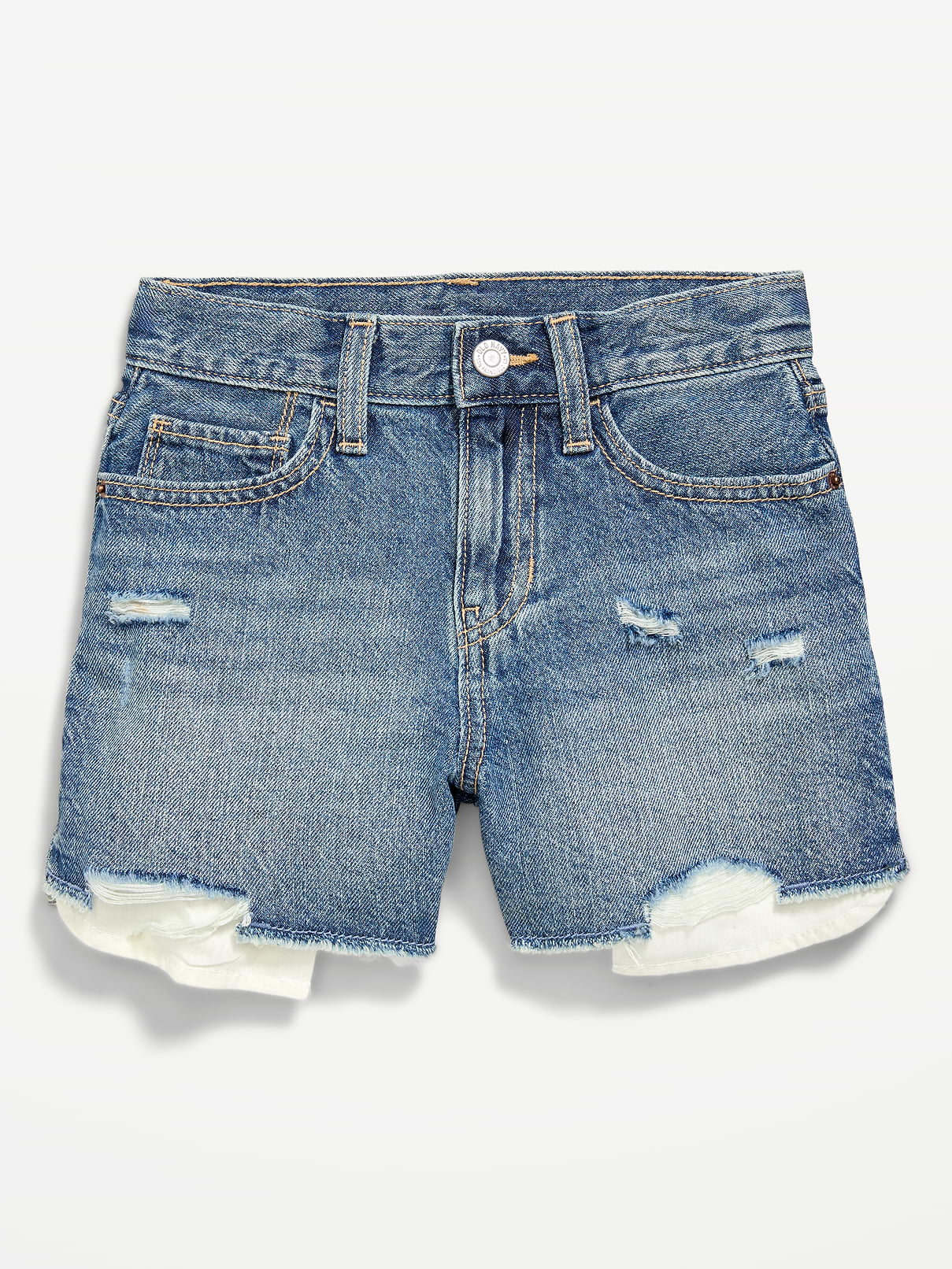 Image number 4 showing, High-Waisted Ripped Frayed-Hem Jean Shorts for Girls