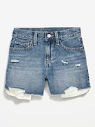 Image number 4 showing, High-Waisted Ripped Frayed-Hem Jean Shorts for Girls