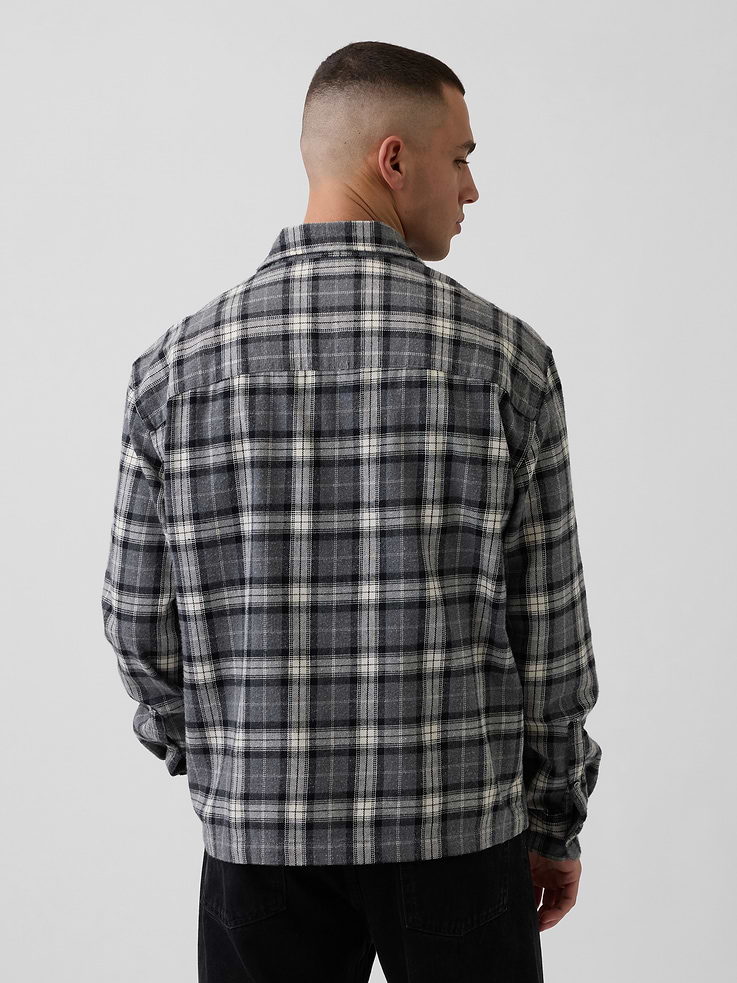 Image number 3 showing, Organic Cotton Relaxed Flannel Shirt