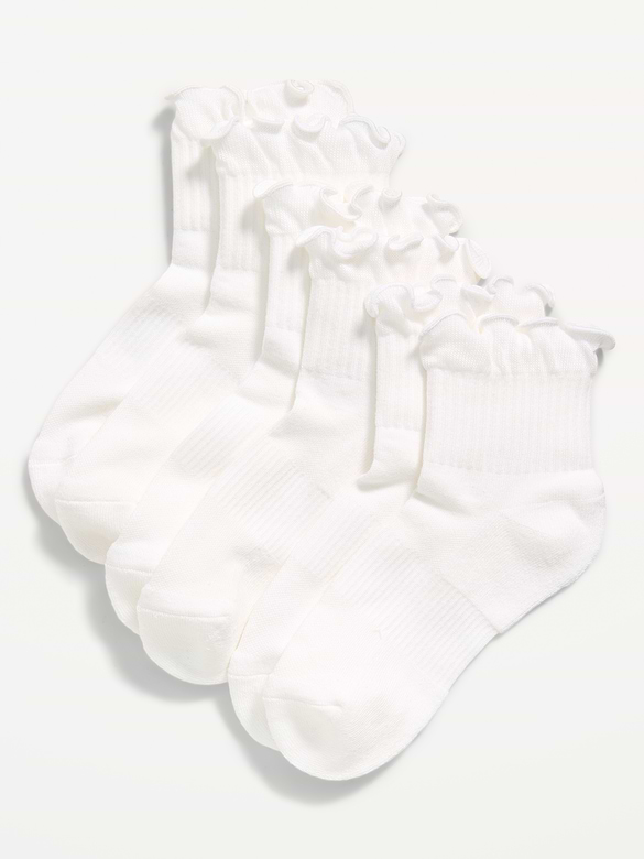 Chaussettes de sport à volants pour fille (paquet de 3 paires)