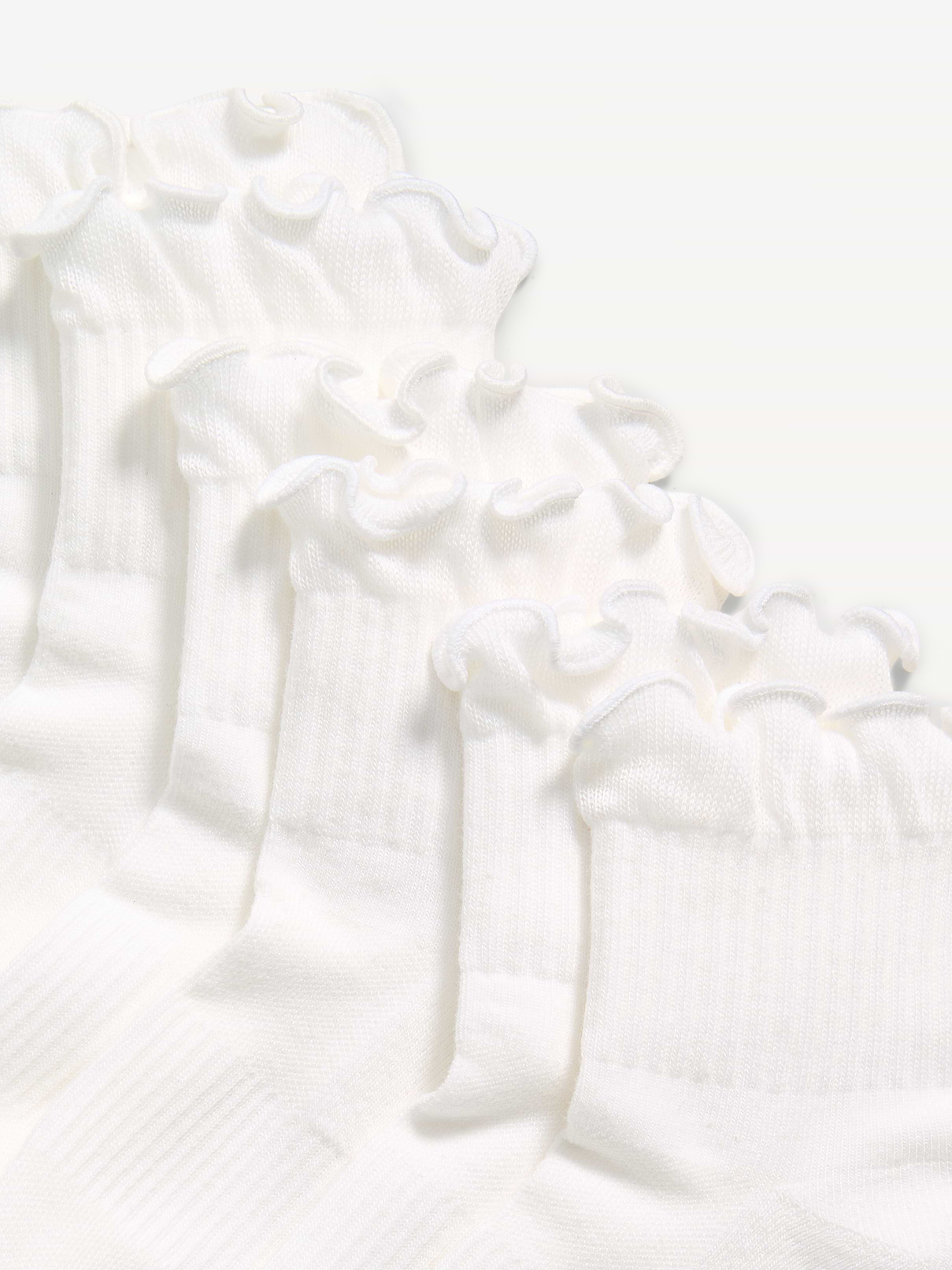 Image number 2 showing, Ruffled Athletic Socks 3-Pack for Girls
