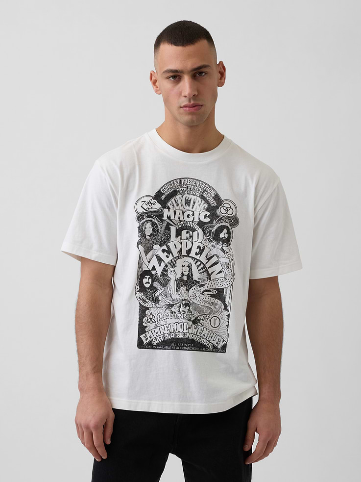 Image number 1 showing, Led Zeppelin Relaxed Graphic T-Shirt