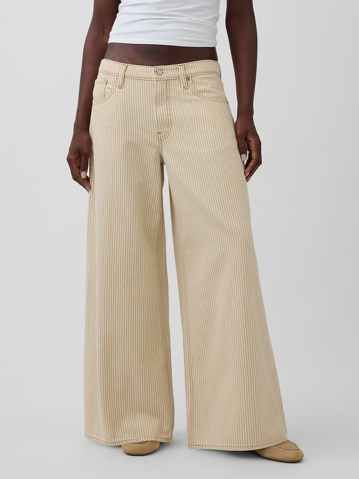 Image number 2 showing, Low Slung Stripe Extra Baggy Jeans