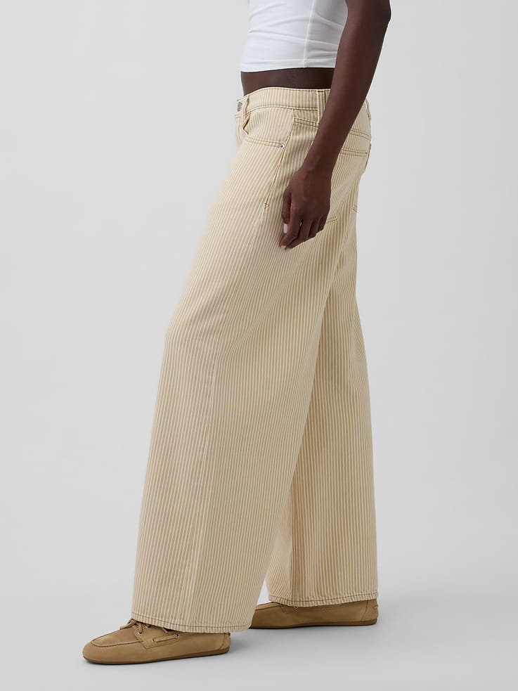 Image number 3 showing, Low Slung Stripe Extra Baggy Jeans