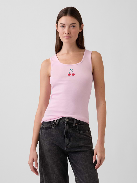 Gap Logo Ribbed Tank Top