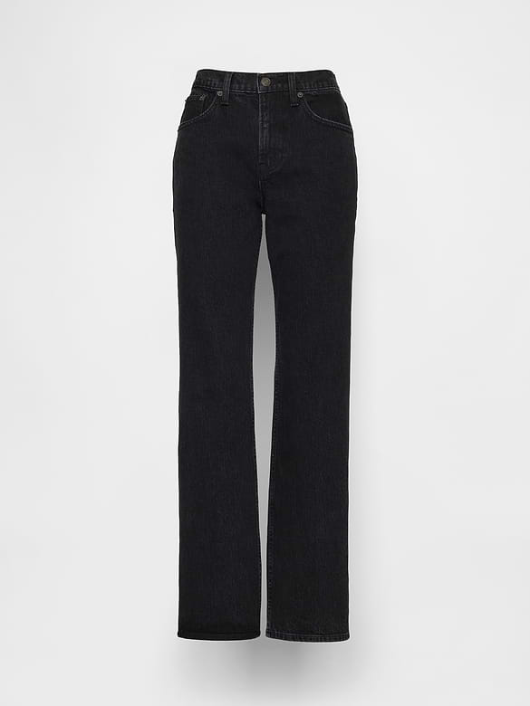 Mid Rise Relaxed Straight Jeans