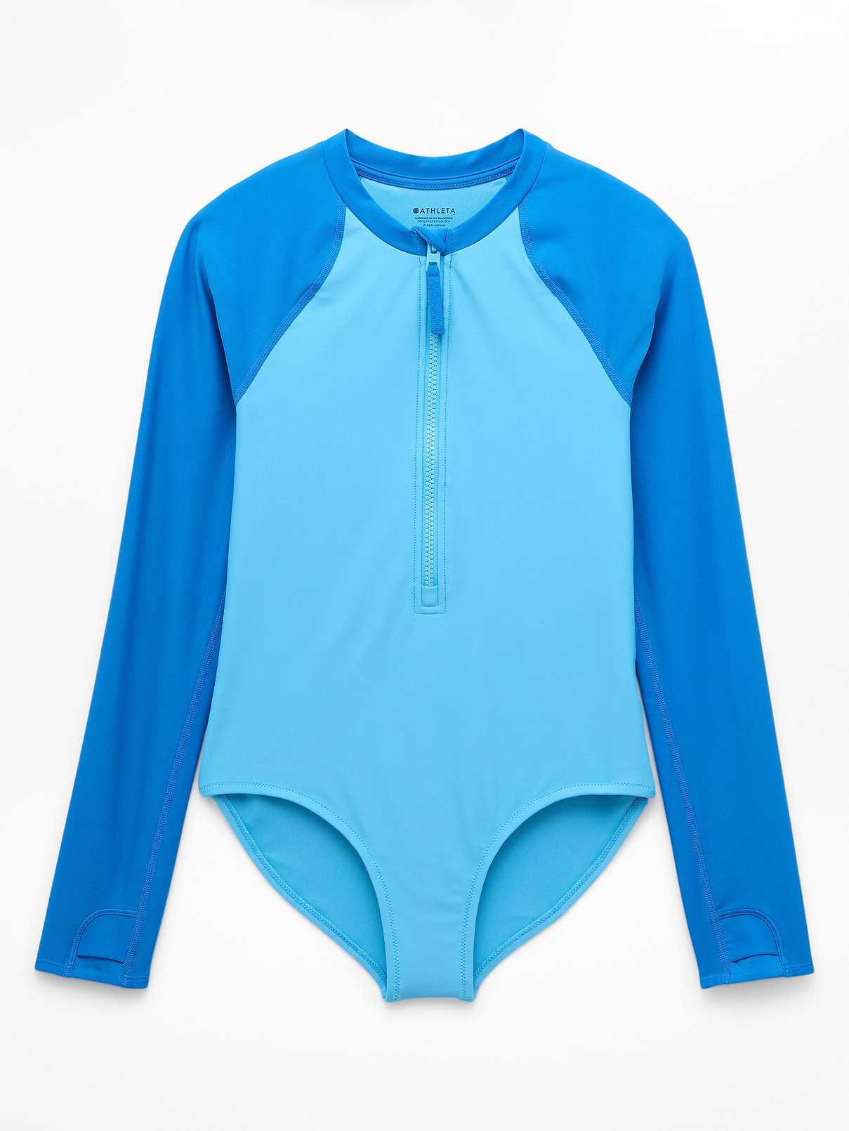 Image number 2 showing, Athleta Girl Rashguard One Piece Swimsuit