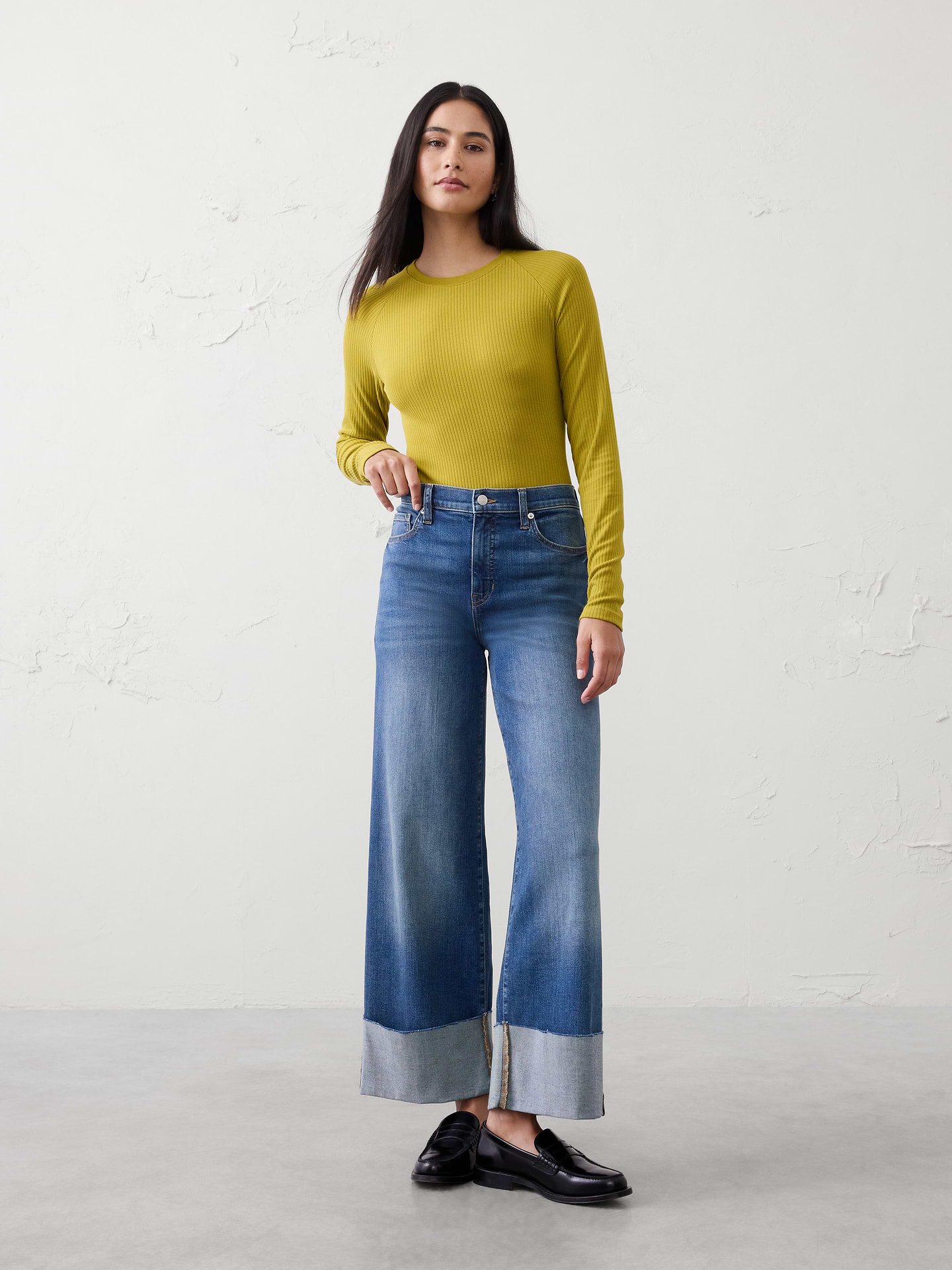 Image number 1 showing, Brushed Ribbed T-Shirt