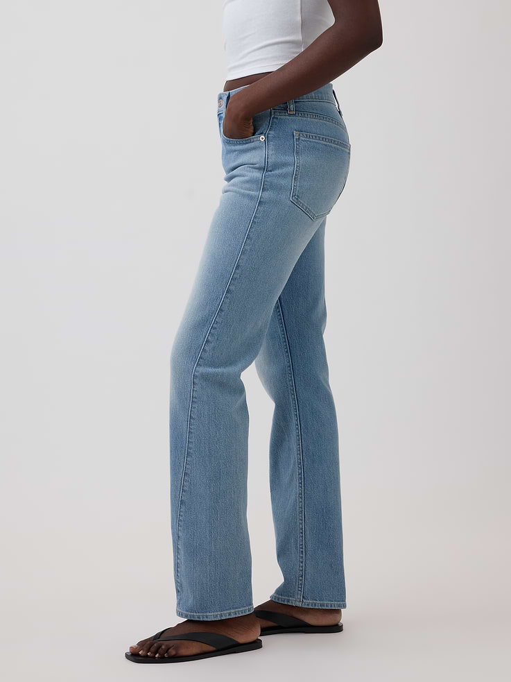 Image number 3 showing, High Rise Twisted-Seam '90s Slim Straight Jeans