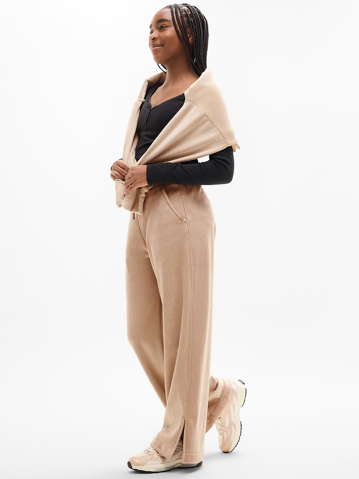 Image 3 of 5, Athleta Girl Cozy Rib Wide Leg Pant