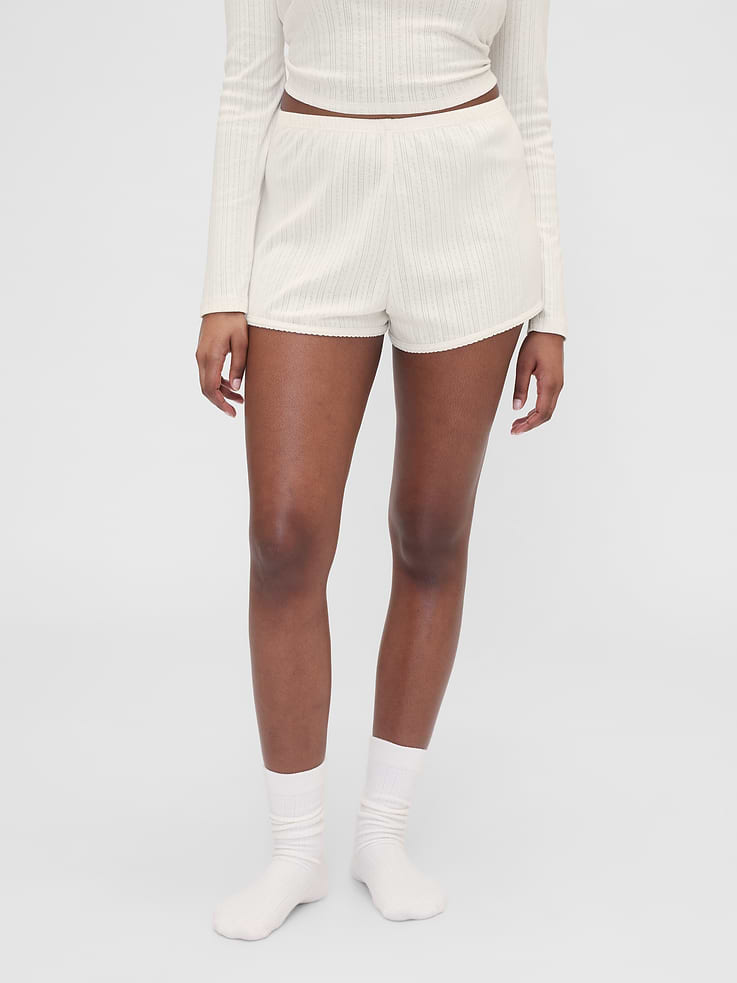 Image number 3 showing, Gap × Summer Fridays Pointelle PJ Shorts