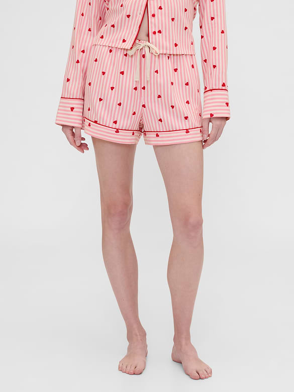 Gap × Summer Fridays Flannel Hearts PJ Boxer Shorts