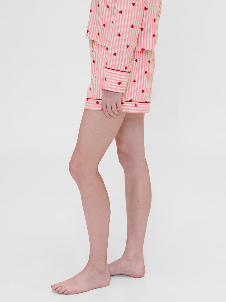 Image number 4 showing, Gap × Summer Fridays Flannel Hearts PJ Boxer Shorts