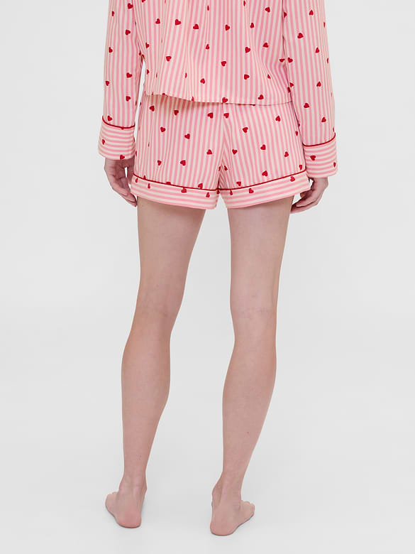 Gap × Summer Fridays Flannel Hearts PJ Boxer Shorts