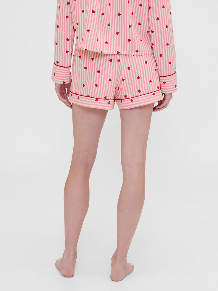 Image number 5 showing, Gap × Summer Fridays Flannel Hearts PJ Boxer Shorts