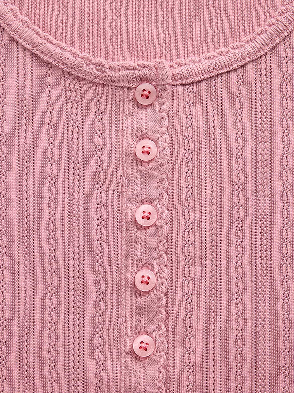 Gap × Summer Fridays Pointelle Henley PJ Top