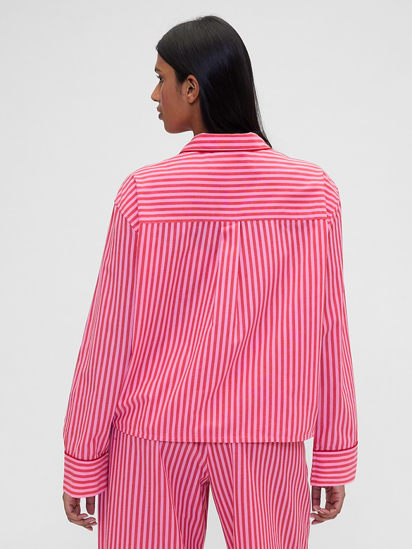 Gap × Summer Fridays Relaxed Poplin Stripe PJ Shirt
