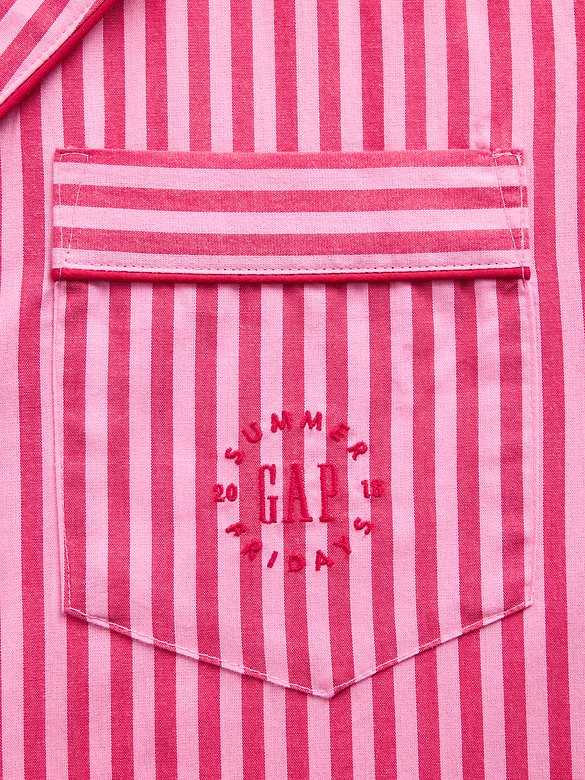 Gap × Summer Fridays Relaxed Poplin Stripe PJ Shirt
