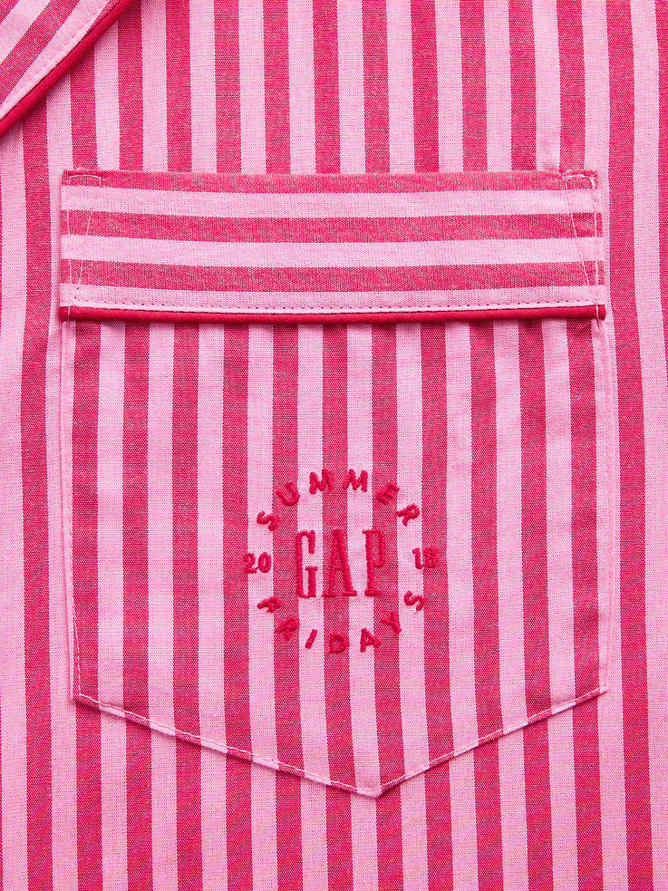 Image number 6 showing, Gap × Summer Fridays Relaxed Poplin Stripe PJ Shirt