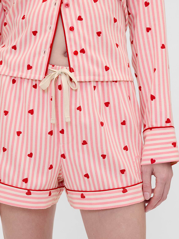 Gap × Summer Fridays Flannel Hearts PJ Boxer Shorts