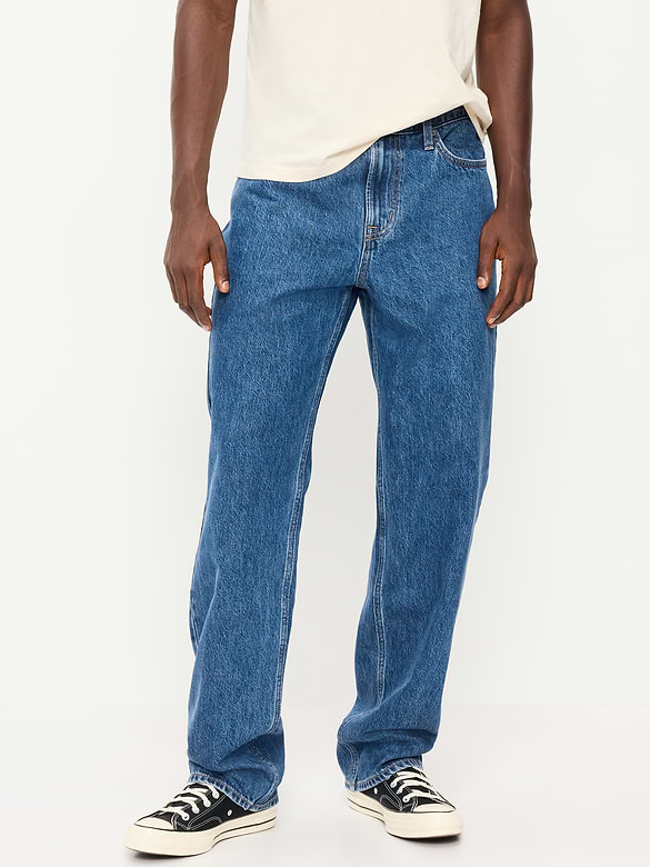 Structured Loose Non-Stretch Jeans