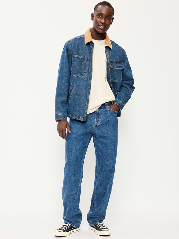 Structured Loose Non-Stretch Jeans