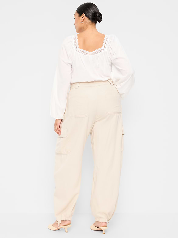 Twill Barrel Cargo Pants