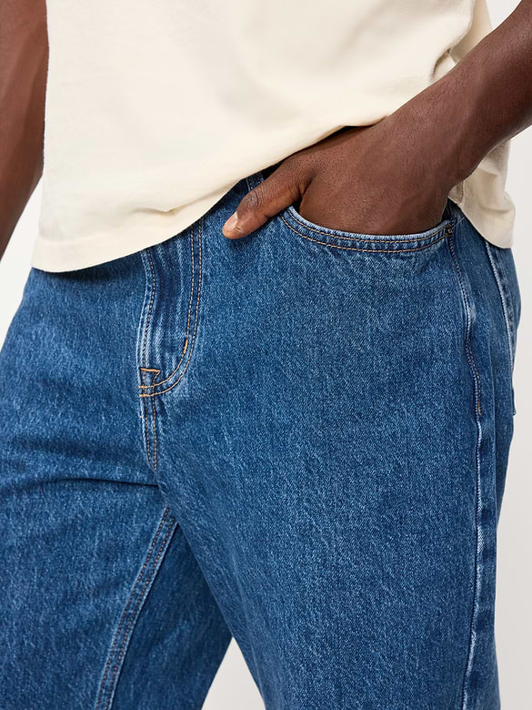 Structured Loose Non-Stretch Jeans