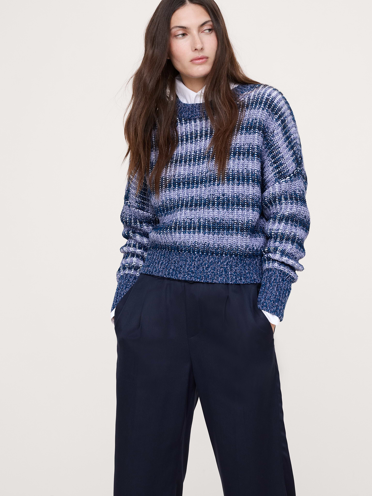 Image number 1 showing, Chunky Cotton Crew-Neck Sweater