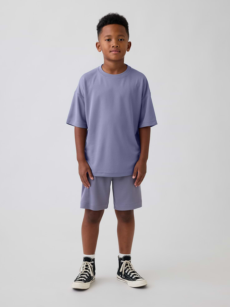 Image number 4 showing, Kids GapFit Tech Recycled Mesh T-Shirt