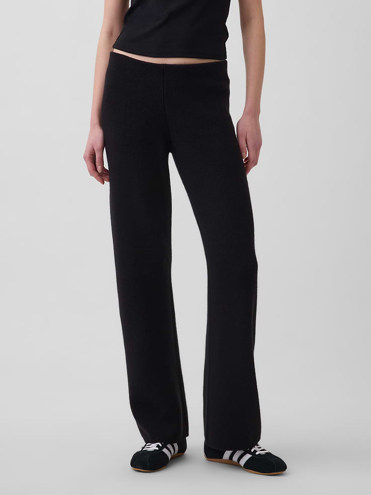 Image number 2 showing, Low Rise Cotton-Blend Boot Sweater Pants