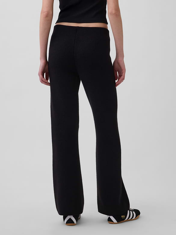 Low Rise Cotton-Blend Boot Sweater Pants
