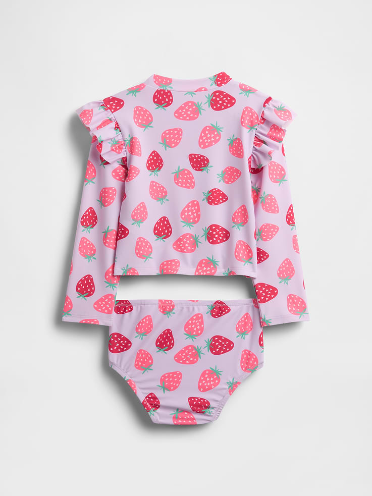 Image number 2 showing, Baby & Toddler Rash Guard Swim Two-Piece