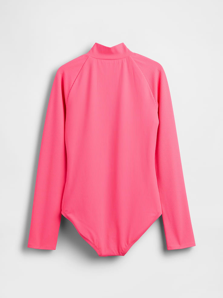 Image 2 of 3, Kids Rash Guard One-Piece Swimsuit