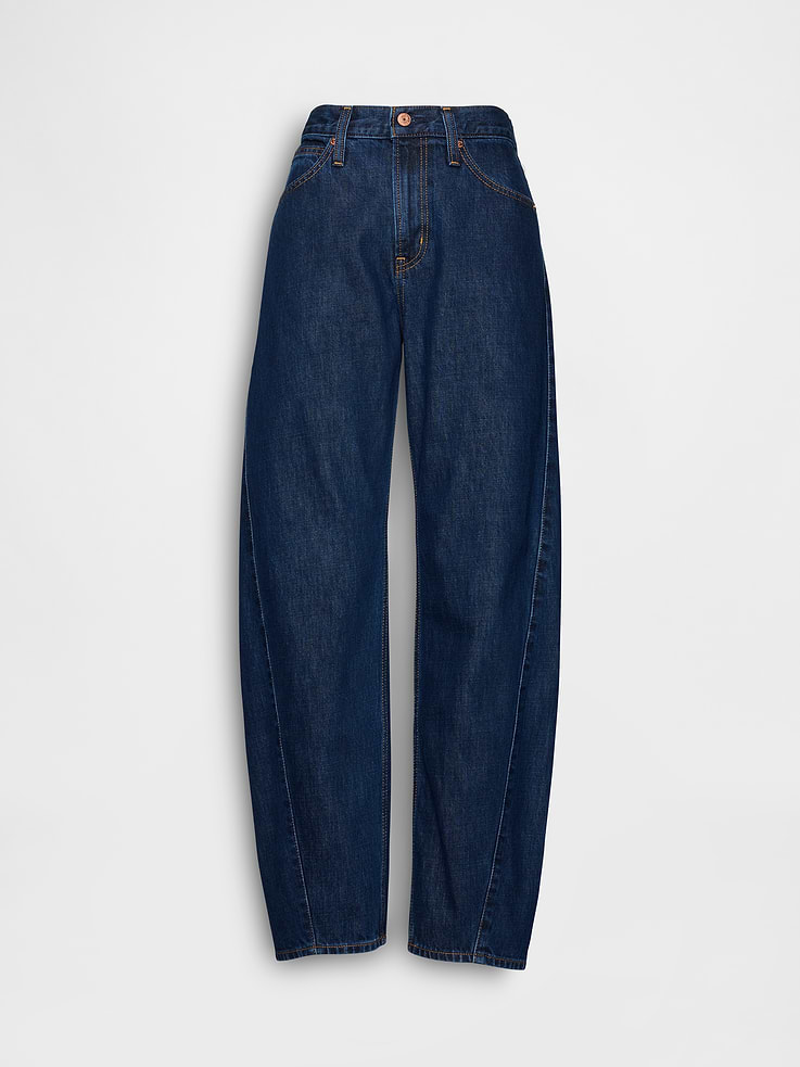 Image number 5 showing, High Rise Barrel Jeans