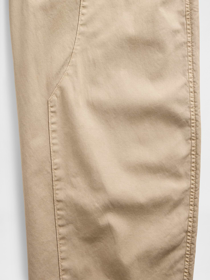 Image 6 of 6, Poplin Easy Double-Knee Barrel Pants