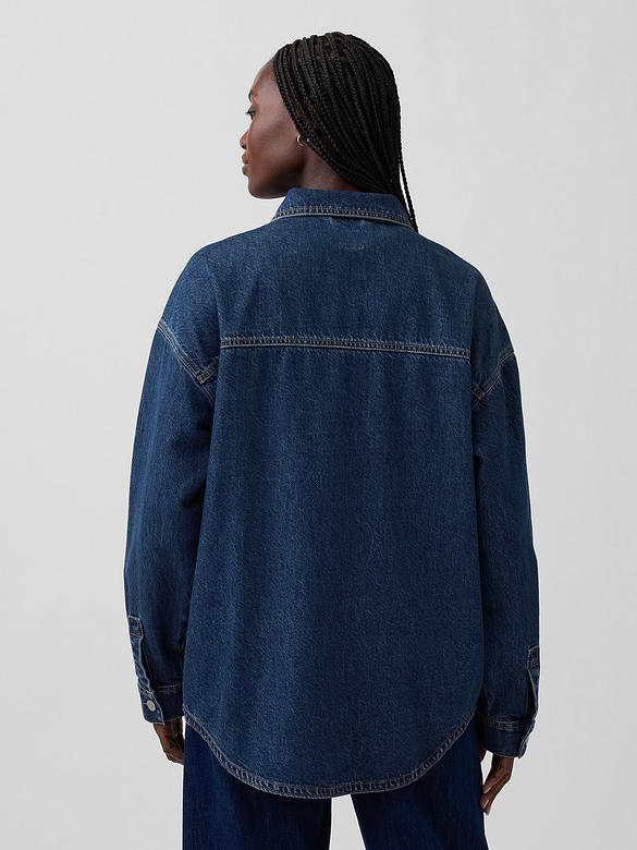 Denim Oversized Shirt Jacket