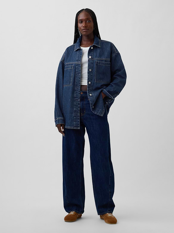 Denim Oversized Shirt Jacket